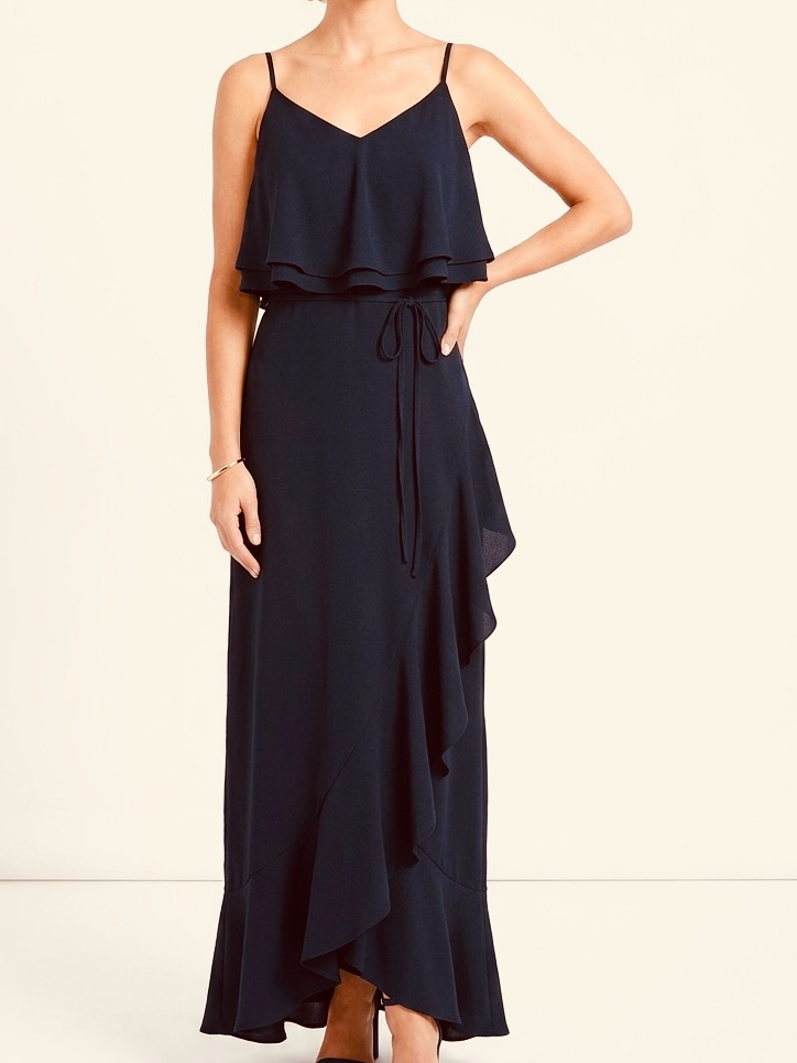 Antonio Melani Black Layered Maxi Dress